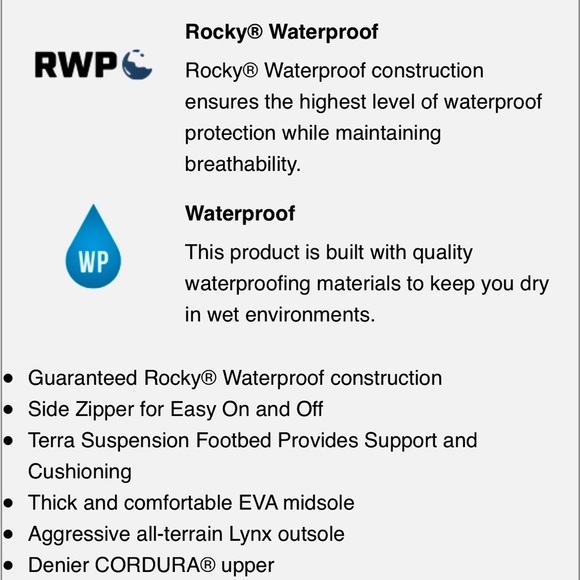 Rocky Waterproof Lynx Snake Boots NEW - Picture 12 of 12